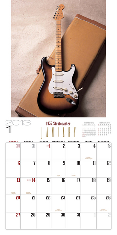 カレンダー「ビンテージ・ギター・カレンダー フェンダー・エディション 2013年版」