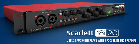 Focusrite オーディオインターフェース Scarlett 18i20発売！